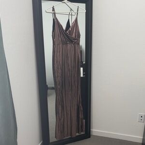 Elegant Brown Maxi Dress